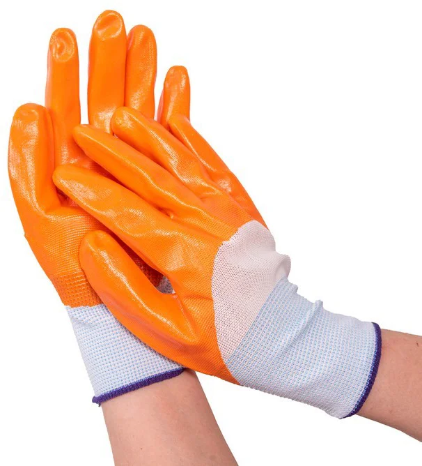 Cotton work gloves, JOBI, orange
